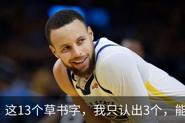 这13个草书字，我只认出3个，能100%认识的，您是真有两把刷子！